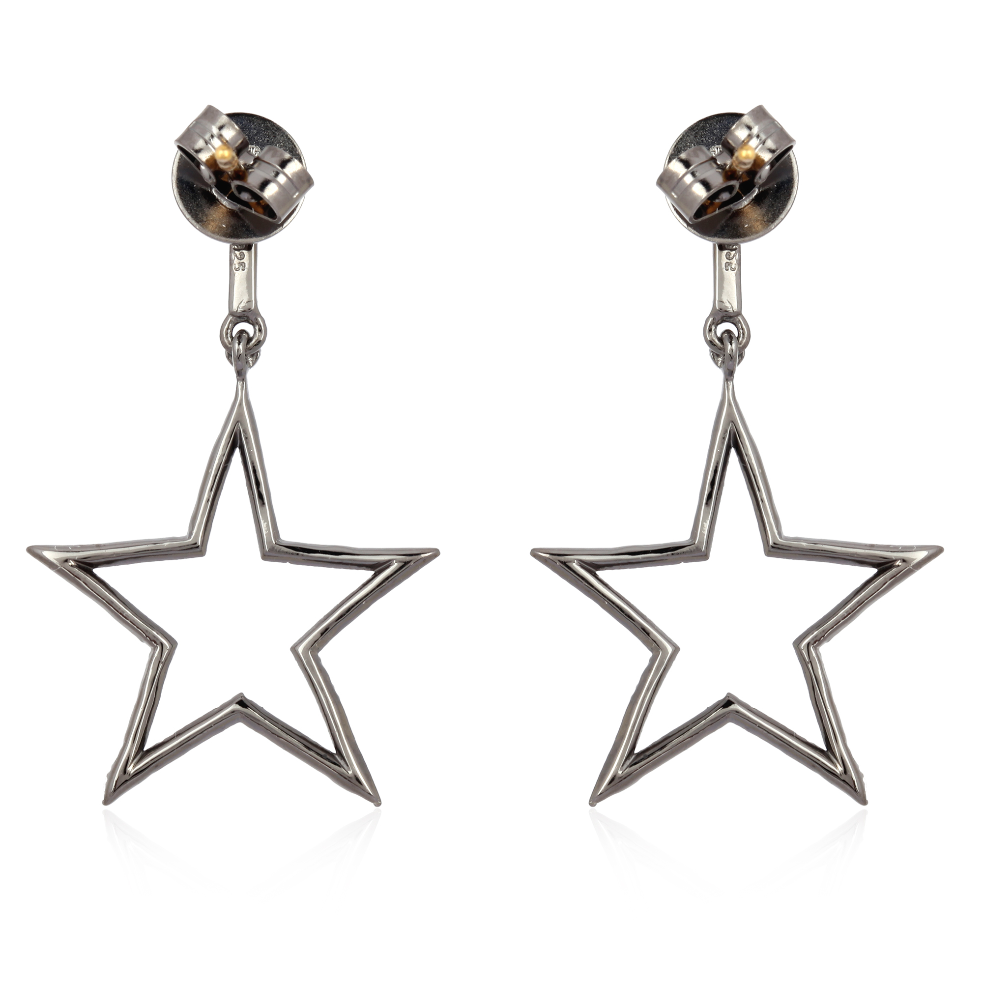 Star shaped diamond earrings Clearance