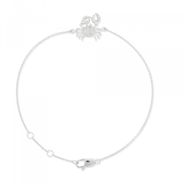 White Gold Crab Diamond Bracelet