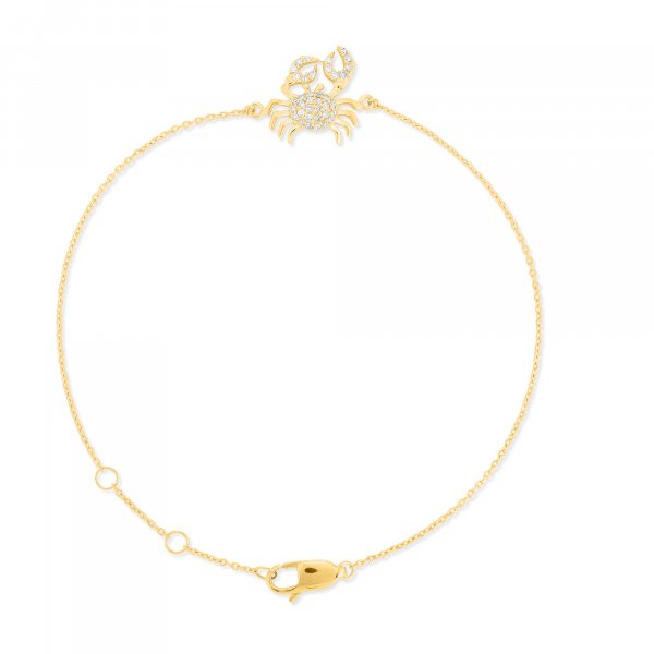 Yellow Gold Crab Diamond Bracelet
